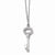 Stainless Steel Key CZ Necklace