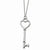 Stainless Steel Heart Key Pendant On Necklace