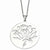 Stainless Steel Flower Cutout Pendant On Necklace