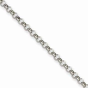 Stainless Steel Rolo Chain, 4.6 mm