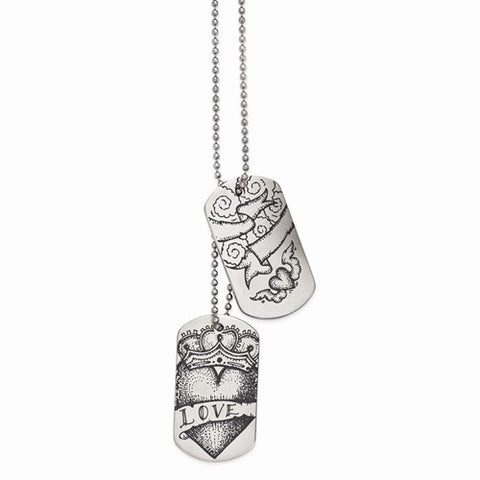 Stainless Steel Loyalty Dog Tag Necklace