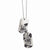 Stainless Steel Wired Rose Dog Tag Necklace