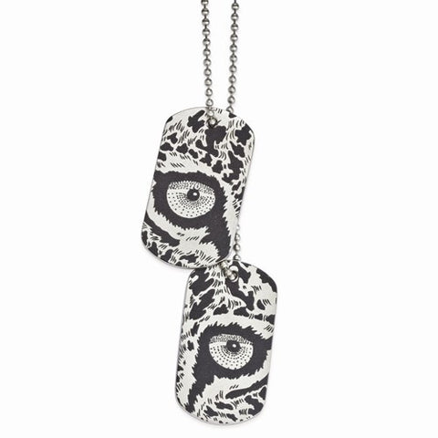 Stainless Steel Pride Of Belize Dog Tag Necklace