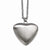 Stainless Steel Matte Finish Heart Pendant Necklace