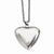 Stainless Steel Polished Puffed Heart Pendant On Necklace