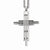 Stainless Steel Brushed Cross Pendant On Necklace