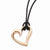 Stainless Steel Pink Ip-Plated Heart Necklace