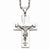 Stainless Steel Polished Crucifix Pendant On Necklace