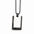 Stainless Steel Polished & Ip Black-Plated Dog Tag Necklace