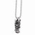 Stainless Steel Antiqued Dragon Head Pendant On Necklace