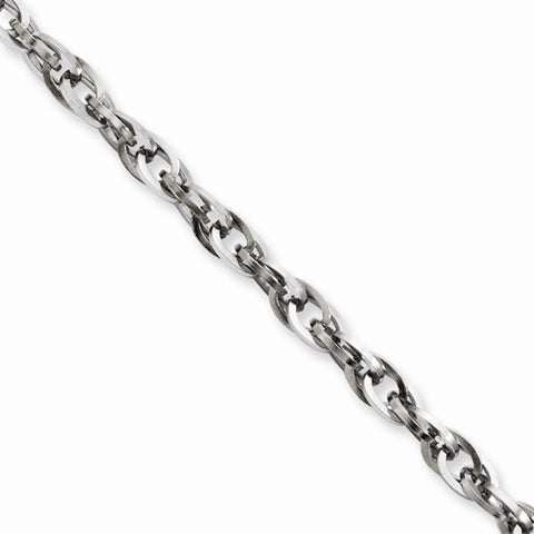 Stainless Steel Fancy Twisted Link Necklace