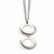 Stainless Steel Brushed & Polished Circles Necklace