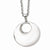 Stainless Steel Polished Hollow Circle Pendant On Necklace