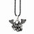 Stainless Steel Antiqued Skulls Necklace