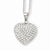 Stainless Steel CZ Heart Pendant On Necklace