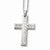 Stainless Steel Textured Cross Pendant On Necklace