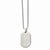 Stainless Steel Polished Dog Tag Pendant On Necklace