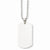 Stainless Steel Polished Dog Tag Pendant On Necklace