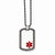 Stainless Steel Dog Tag with Greek Key Edge Medical Necklace