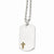 Stainless Steel Sapphires Cross Dog Tag Necklace