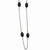 Stainless Steel Ip Black-Plated Beads Necklace