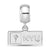 Logo Art New York University Charm Bead Xs Dangle in Sterling Silver