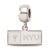 Sterling Silver Logo Art New York University Bead Charm Xs Dangle