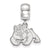 California State U Fresno Sm Charm Dangle Bead Charm in Sterling Silver