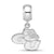 LogoGonzaga University Small Charm Dangle Bead in Sterling Silver