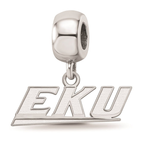 Sterling Silver LogoArt Eastern Kentucky University Xs Dangle Bead Charm