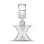 Logo Art Xavier University Charm Bead Xs Dangle in Sterling Silver