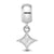 Furman University Xs Charm Dangle Bead Charm in Sterling Silver