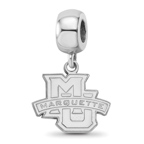 Sterling Silver LogoArt Marquette University Small Dangle Bead