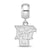 Bowling Green State University Small Charm Dangle Bead in Sterling Silver