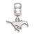 Southern Methodist University Xs Charm Dangle Bead Charm in Sterling Silver