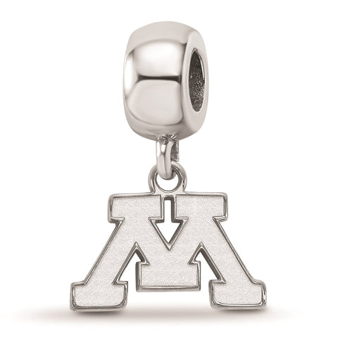 Sterling Silver LogoArt University of Minnesota Xs Dangle Bead Charm