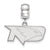 University of North Dakota Small Charm Dangle Bead in Sterling Silver