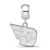 University of Dayton Small Charm Dangle Bead in Sterling Silver