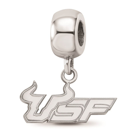 Sterling Silver LogoArt University of South Florida Small Dangle Bead