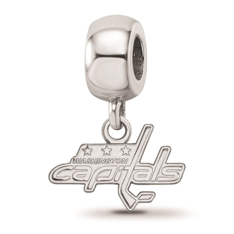 Sterling Silver NHL LogoArt Washington Capitals Xs Dangle Bead Charm