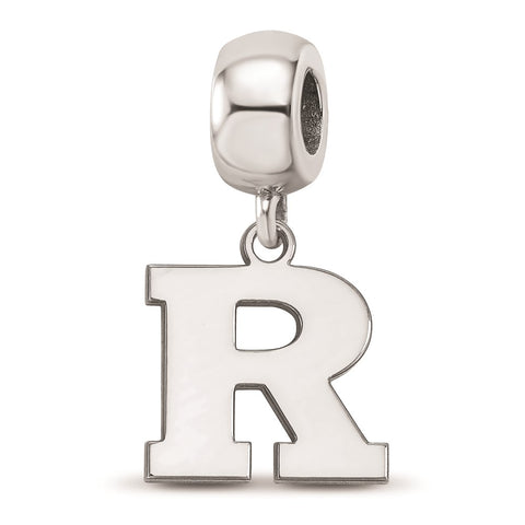 Sterling Silver LogoArt Rutgers Small Dangle Bead