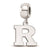 Sterling Silver LogoArt Rutgers Small Dangle Bead