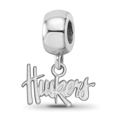 Sterling Silver LogoArt University of Nebraska Xs Dangle Bead Charm