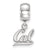 University of California Berkeley Xs Charm Dangle Bead Ch in Sterling Silver