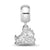 Texas Christian University Small Charm Dangle Bead in Sterling Silver