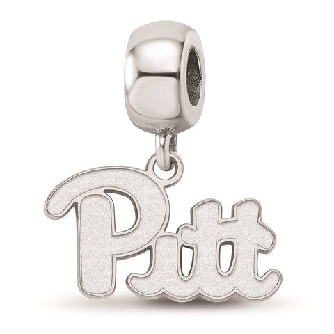 Sterling Silver LogoArt University of Pittsburgh Small Dangle Bead