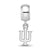 Indiana University Xs Charm Dangle Bead Charm in Sterling Silver