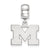 University of Michigan Small Charm Dangle Bead in Sterling Silver