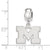 University of Michigan Small Charm Dangle Bead in Sterling Silver