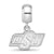 Oklahoma State University Xs Charm Dangle Bead Charm in Sterling Silver